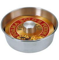 Forma / assadeira de aluminio para bolo / torta / pudim com tubo 8x24cm de ø - FORTALEZA