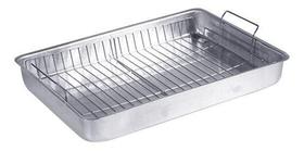 Forma / Assadeira De Aluminio Retangular Alta Com Grelha 03 - Oem
