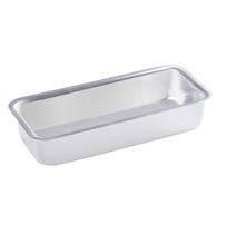 Forma / assadeira de aluminio retangular para pao / bolo pequeno 22,9x10,7x4,5cm