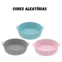 Forma Assadeira de Silicone p/ Airfryer Forno Microondas Vaporizador 16,5cm Flexivel Anti Aderente Lavável