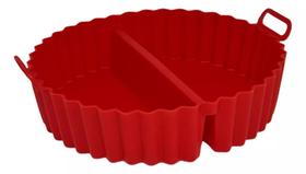 Forma Assadeira De Silicone Para Air Fryer Com Divisória Forma Assadeira De Silicone Para Air Fryer Com Divisória