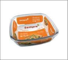 Forma Assadeira De Vidro Forno Quadrada 730ml Marinex