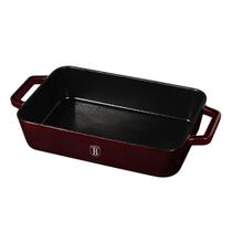 Forma assadeira Ferro Fundido 20x30cm 3L Burgundy Berlinger Haus Travessa Tabuleiro Antiaderente Utensilio Cozinha Receitas Assados