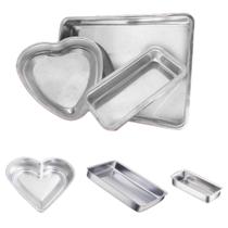 Forma Assadeira Para Bolo Conjunto Com 3 Formas de Alumínio - colombo Forma Assadeira Para Bolo Conjunto Com 3 Formas de Alumínio - colombo