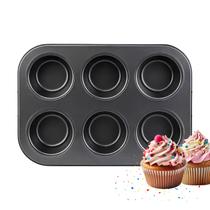 Forma Assadeira Para Cupcake 6 Cavidades Antiaderente 6 cm Para Muffin, Doces e Salgados 26X18X3 cm Forma Assadeira Para Cupcake 6 Cavidades Antiaderente 6 cm Para Muffin, Doces e Salgados 26X18X3 cm