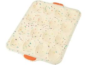 Forma assadeira para madeleines de silicone retangular com alças e 16 cavidades Hercules UC130-16