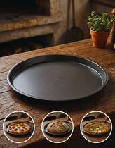 Forma Assadeira Para Pizza 36cm Antiaderente Alumínio Redonda Crocante Forno Gás Elétrico Lenha GP6