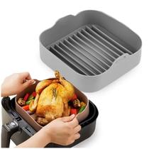 Forma Assadeira Quadrada 20cm Silicone Air Fryer Fritadeira