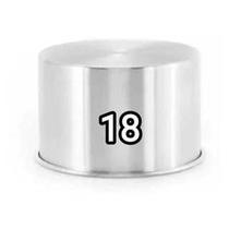 Forma Assadeira Redonda Alta 18 X 10 cm Fundo Fixo Aluminio