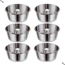 Forma Assadeira Redonda Bolo Pudim Torta C/ Tubo 20 Alumínio Top Kit Jogo 6Un - RL