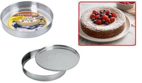 Forma Assadeira Redonda de Alumínio para Bolo e Torta com Fundo Removível 5X29,5 CM Ø