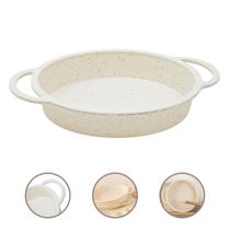 Forma Assadeira Redonda de Silicone Antiaderente 25cm Branca com Alça Iron Forma Assadeira Redonda de Silicone Antiaderente 25cm Branca com Alça Iron