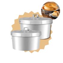 Forma Assadeira Redonda para Bolo e Pudim com Furo Tubo Central Polido com Tampa - Compatível Banho Maria, Forno Elétrico e Fogão