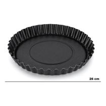 Forma Assadeira Redonda Para Torta Bolo Aço Carbono 26 Cm