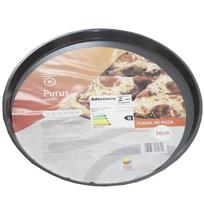 Forma Assadeira Redonda Pizza 36 cm Antiaderente Aço Carbono - Purus Utilidades