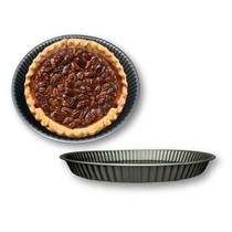 Forma Assadeira Redonda Teflon Antiaderente De Torta Cinza Preto 31cm