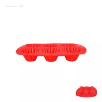 Forma Assadeira Silicone Muffin Cupcake Mini Bolos Pudim 6 Divisórias Cavidades Não Gruda