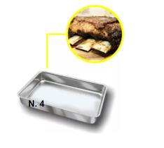 Forma Assadeira Tabuleiro Bandeja Retangular Extra Alta Alumínio Polido Anti-mancha N 4 De 39 cm