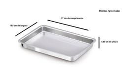 Forma Assadeira Tabuleiro Bandeja Retangular Extra Alta Alumínio Premium N 27