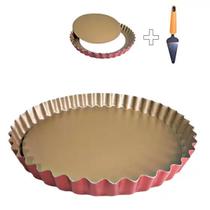 Forma Assadeira Torta C/ Fundo Removível Antiaderente 28cm
