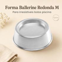 Forma Ballerine Redonda M 22x7cm Caparroz Aluminio Bolo Piscininha Forma Ballerine Redonda M 22x7cm Caparroz Aluminio Bolo Piscininha