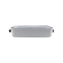 Forma Bandeja Retangular Ewel Esmaltada M Branco 1500ml