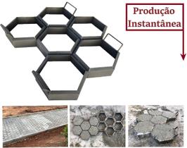 Forma Bloquete Sextavado 6 Blocos 20x4cm Desforma Rápida e Fácil