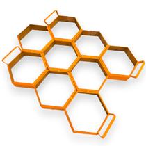 Forma Bloquete Sextavado 9 Blocos 20x4 - Chapa 18 1.2mm Forma Bloquete Sextavado 9 Blocos 20x4 - Chapa 18 1.2mm