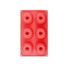Forma Bolo Suíça 6 Cavidades Em Silicone 7cm Confeitaria Forma Bolo Suíça 6 Cavidades Em Silicone 7cm Confeitaria