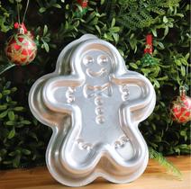 Forma Boneco Natal M Bolo Torta Pudim 18x4 cm Forma Boneco Natal M Bolo Torta Pudim 18x4 cm