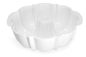 Forma Branca Plástico Redonda P/ Pudim Bolo E Manjar 1,8 L - Injetemp