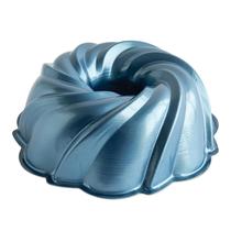 Forma Bundt Nordic Ware com Design Espiral, 10 Xícaras, Azul Crepúsculo
