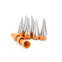 Forma Canudinho Inox Cone Modelador Massa Confeitaria 6un Forma Canudinho Inox Cone Modelador Massa Confeitaria 6un