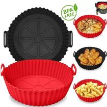 Forma Cesto Bandeja Silicone Fritadeira Elétrica AirFryer Reutilizável