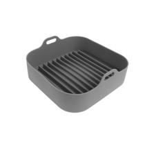 Forma Cesto de Silicone Quadrada Para Air Fryer Fritadeira Elétrica Micro-ondas Com Alça 19cm - Uny