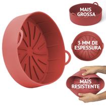 Forma Cesto Forminha De Silicone Air Fryer Pequena Redonda Forro Fritadeira Elétrica 16cm Antiaderente Reutilizável - Clink