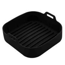 Forma Cesto Quadrado De Silicone P/ Air Fryer 16,5x6cm