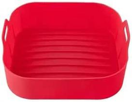 Forma Cesto Quadrado De Silicone P/ Air Fryer 16,5x6cm