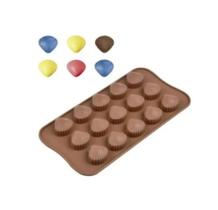 Forma Chocolate Antiaderente Em Silicone Concha 12 Cavidades