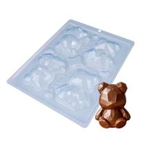 Forma Com 3 Parte Urso Lapidado Pequeno BWB Para Chocolate Festa Infantil Chá De Bebê