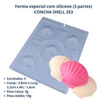 Forma Concha Shell 3g 253 (3 Partes "c/ silicone") - BWB Embalagens