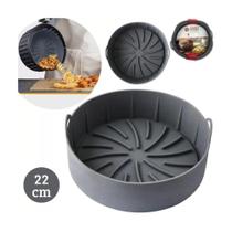 Forma cozimento redonda fritadeira eletrica silicone 19 cm x 19 cm x 7,7 cm Forma cozimento redonda fritadeira eletrica silicone 19 cm x 19 cm x 7,7 cm