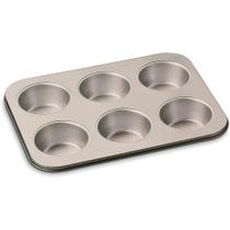 Forma cuisinart para 6 cupcakes em aço carbono antiaderente bronze amb-6jmpbz