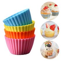 Forma Cupcake Antiaderente com 12 Forminhas Silicone Mini Forma Silicone Cupcake Tortinha Muffin Forma Cupcake Antiaderente com 12 Forminhas Silicone Mini Forma Silicone Cupcake Tortinha Muffin