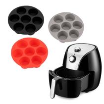 Forma Cupcake Mini Bolo Air Fryer 7 Cavidades Cesto Silicone