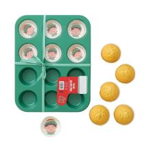 Forma Cupcake Muffin 12 Cavidades com Forminhas Natal Aço