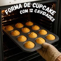 Forma Cupcake Pão De Queijo 12 Cavidades Assar Bolinho Biscoito Sobremesa Forma Cupcake Pão De Queijo 12 Cavidades Assar Bolinho Biscoito Sobremesa