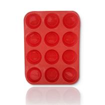 Forma Cupcake Silicone 12 Cavidades