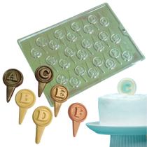 Forma de Acetato Alfabeto Letras Apliques Plaquinha Topo de Bolo Forma de Acetato Alfabeto Letras Apliques Plaquinha Topo de Bolo