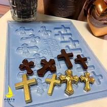 Forma de Acetato Aplique Cruz Religioso Batizado - Porto Formas